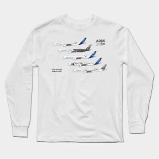 Airbus A350 Test Aircraft Fleet Long Sleeve T-Shirt